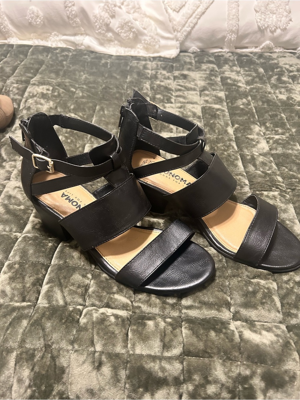 Sonoma Black Strappy Block Heel Dress Sandals